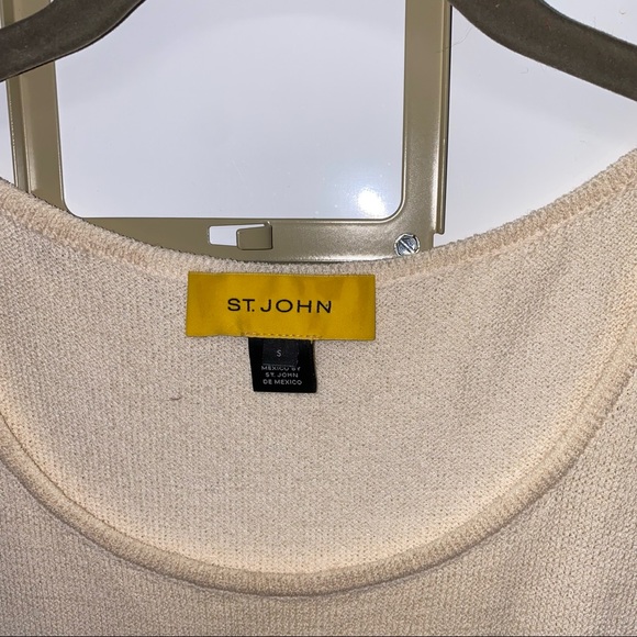 ST JOHN Yellow Label Ivory Knit Tank 🌵Small - Picture 2 of 5